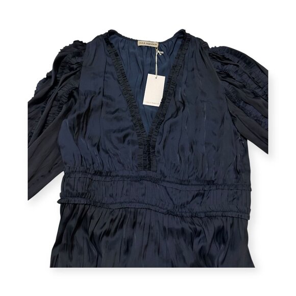 Ulla Johnson Gemma Plissé Mini Dress Midnight,  Size 8 NWT $575 - Picture 9 of 16